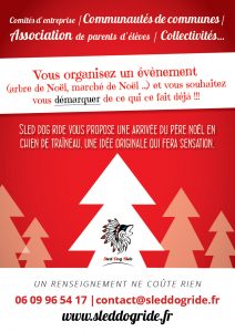 Affiche a3 de Sled Dog Ride pour les fêtes de Noël